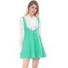 INSPIRE CHIC Women's Button Overalls Pinafore Suspenders Skirt - 4 of 4