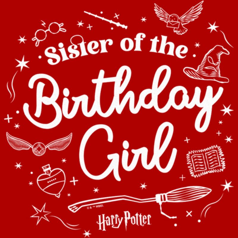 Junior's Women Harry Potter Birthday Girl Sister T-Shirt, 2 of 5