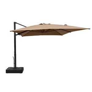 CASAINC 10 x 13 ft Cantilever Umbrella Square Patio Umbrella Outdoor With Base - 1 of 4