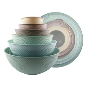 COOK WITH COLOR MIXING BOWLS WITH LIDS 12 PIECE - 1 of 4