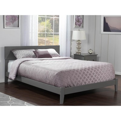 AFI Furnishings Orlando King Traditional Bed with Open Footboard and Turbo Charger in Grey