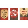 Pipilo Press 48-Pack Blank Thank You Cards with Kraft Envelopes, Buffalo Plaid Design (4 x 6 In) - 3 of 4