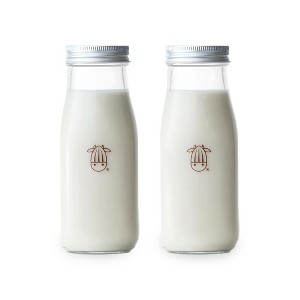 Almond Cow Glass Milk Bottles - (Set of 2) - 1 of 4
