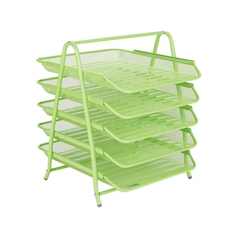 Mind Reader Desk Organizer With 5 Sliding Trays Green Target