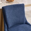 Kumasinova Set of 2 Modern Upholstered Dining Chairs with Double-Layer Cushions, Chenille Fabric Kitchen Chairs, Leisure Chairs with Curved Wood Legs - 2 of 4
