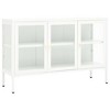 vidaXL Sideboard White 41.3 in.x13.8 in.x27.6 in. Steel and Glass - 2 of 4