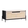 Rattan Storage Bench - Lift Top Storage Trunk, Entryway Storage Bench - 3 of 4