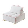 Modular Sectional Sofa Pieces,Small Dorm Room Couch Sectional Couches For Sale,Teddy Fabric Armless Couch 1 Piece-Cuddlewood - 3 of 4