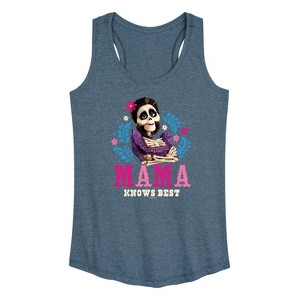Women's Disney Imelda Mama Knows Best Graphic Racerback Tank - Heather Blue - Medium - 1 of 4