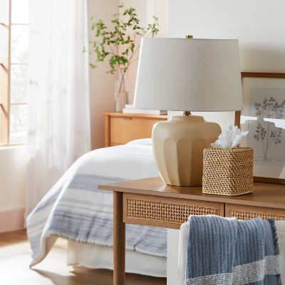 Natural Woven Rattan Square Tissue Box Cover