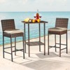 Karl Home | Wicker Outdoor 28-Inch Bar Stool with Cushion - 4 of 4