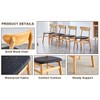 PAGED Wood Dining Chairs Durable Dining Room Chairs with Small Curved Back and PU Cushion for Dining Room, Kitchen - 4 of 4