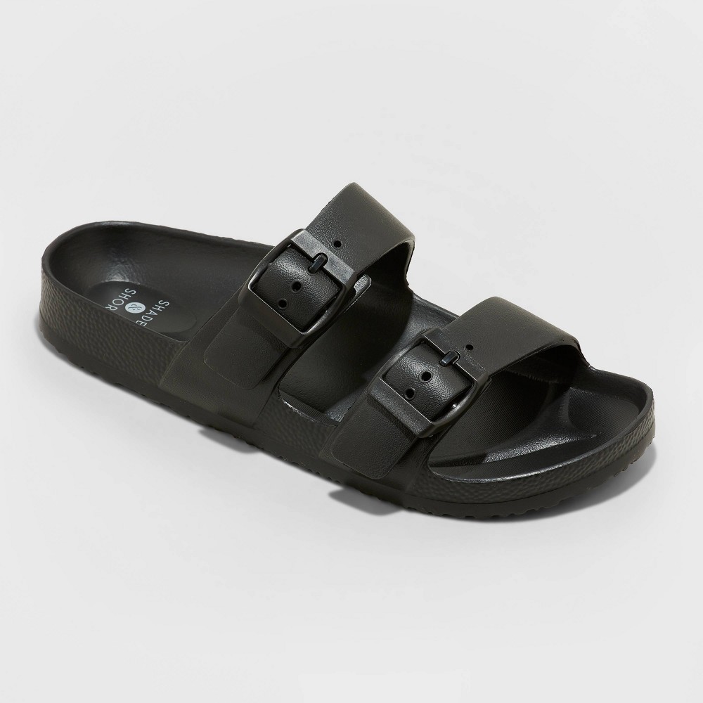 Women's Neida EVA Two Band Footbed Slide Sandals - Shade & Shore Black 11