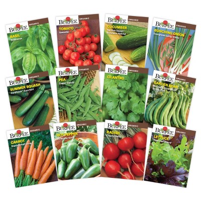 Burpee Organic Herb and Vegetable Garden Seed Collection - 12pk