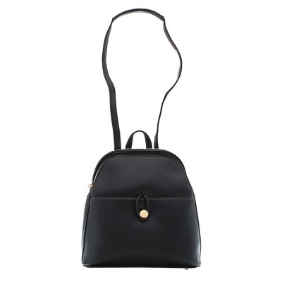 CTM Women's Pocket Detail Convertible Backpack to Crossbody Purse, Black — фото 2