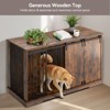 GOTGELIF Multi-Functional 61" Wooden Dog Kennel Double Dog Crate Furniture for 2 Large Dogs - 3 of 4
