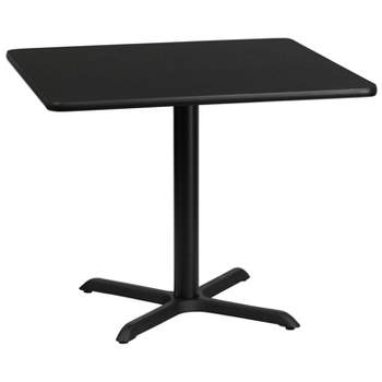 Emma and Oliver 36" Square Laminate Table Top with 30"x30" Table Height Base
