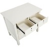 Sapphtopaz Modern Nightstand with 4 Drawers Night Stand with Faux Keyhole Accents & Wooden Round Handle Bedside Table for Bedroom, Living Room - 3 of 4