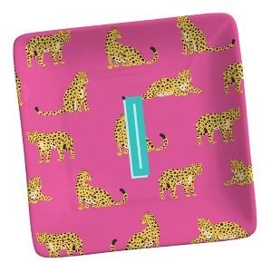 Personalization Mall Animal Print Initial Personalized Ring Dish Cheetah - 1 of 1