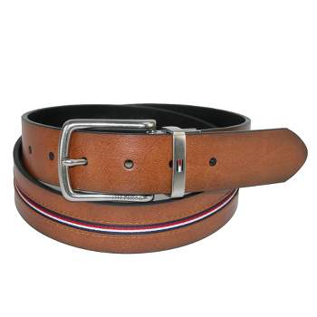 Tommy Hilfiger Stitched-Loop Brown Belt - Macy's