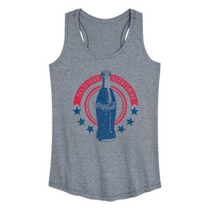 Women's - Coca-Cola - Stars Delicious Refreshing Graphic Racerback Tank - 1 of 4