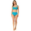 Anne Cole Women's Live In Color Textured Classic Square Neck Bralette Bikini Swim Top - 3 of 4