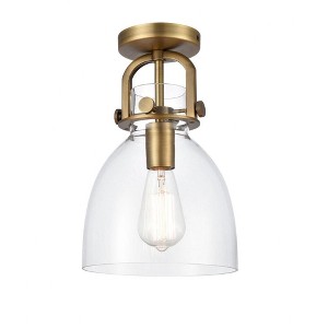 Newton Bell - 1 Light Flush Mount In Industrial Style-12.5 Inches Tall and 8 Inches Wide - 1 of 1