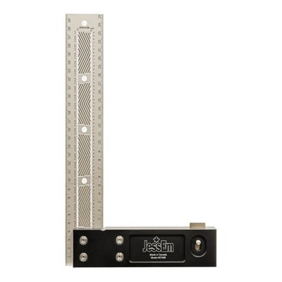 JessEm 07408 300mm Stainless Steel Precision Square with Patented Flex Grip and Fade-Resistant Markings