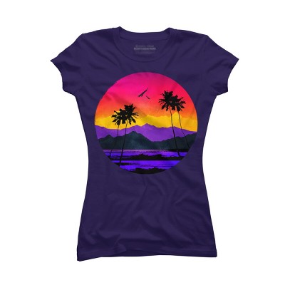 Junior's Design By Humans The Color of Paradise By clingcling T-Shirt
