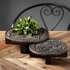 Sullivans 9.5" & 11.75" Risers With Medallion Pattern Set of 2, Wood - 3 of 3