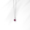 Girls' Birthstone Cubic Zirconia Sterling Silver Necklace - In Season Jewelry - image 4 of 4