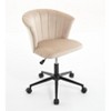 DOMETOUR Home Office Chair, Velvet Fabric Swivel Flower Shape Computer Desk Chair for Home Office or Bedroom - 4 of 4
