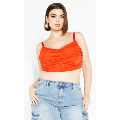 Women's Plus Size Kiera Top - tangerine | CITY CHIC