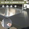 DOMETOUR Outdoor Kitchen Island with Storage, Stainless Steel Sink, Faucet & Drainboard, Freestanding Shelves, Protective Cover - 3 of 4