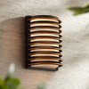 John Timberland Modern Industrial Outdoor Wall Light Fixture Rubbed Bronze Grid 10" Frosted Glass for Post Exterior Barn Deck House Porch Yard Patio - 2 of 4