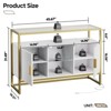Bestier 47" Coffee Bar Cabinet with Adjustable Shelves,LED Sideboard Cabinet with Power Outlet and Glass Shelves，Entryway Table for Living Room - 4 of 4