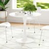 PexFix 31.5" Modern Round Dining Tulip Table for 2-4 People White Wood Tabletop with Metal Pedestal Base for Kitchen Living Room - 4 of 4