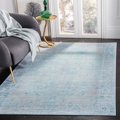 Teal Multi 3' x 5' Reversible Wool Synthetic Area Rug