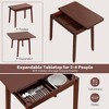 Costway Kitchen Table Set for 2/4 with Expandable Dining Table 2/4 Upholstered Folding Chairs - 4 of 4