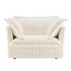 CAVINAS Comfy Single Couch Sofa, Fabric Single Sofa, Slip-covered Armchair with 1 Big Back Cushion and 2 Big Toss Pillows, Single Deep Seat - 4 of 4