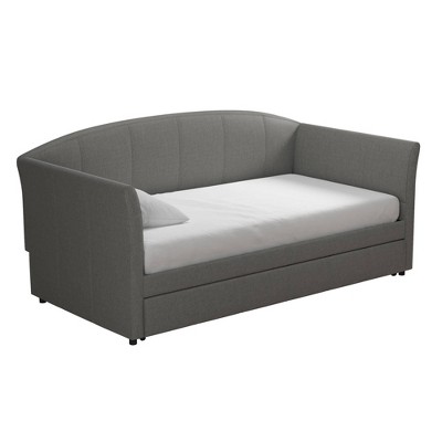 Twin Mila Upholstered Daybed and Trundle Gray - Room & Joy