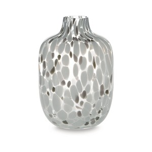Signature Design by Ashley Keelton 13.75" Glass Vase, White, Taupe & Pink Finish - 1 of 4