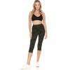 Slickblue Multi-Color Print Cropped Capri Leggings, Banded High Waist, Fitted Style, Activewear Pants, One Size - 3 of 4
