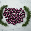 Northlight Petite Matte Finish Glass Christmas Ball Ornaments - 1.25" (30mm) - Purple - 40ct - 2 of 4