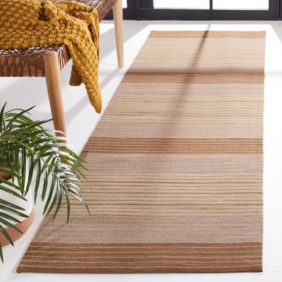 Marbella Beige and Brown Hand Loomed Wool Area Rug