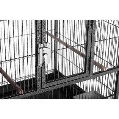 Hampton Deluxe Black Steel Divided Breeder Bird Cage
