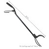 Sunnydaze Indoor/Outdoor Fireplace or Fire Pit Heavy-Duty Steel Spring Lever Firewood Log Grabber Tool - 36" - Black - 3 of 4
