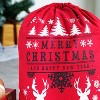 Joyfy 3 Packs Large Christmas Santa Sack, 26" Drawstring Canvas Gift Bags for Christmas Present Package Storage Hoilday Party Supplies - 4 of 4