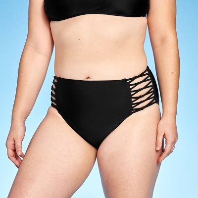 black swimsuit bottoms