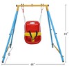BABYYER Toddler Swing Set with Metal Frame and Safety Belt, Backyard Playground for Infants 9-36 Months Old - 3 of 4